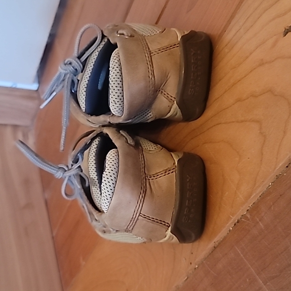 Kids sperry boat shoes. A few stains as shown in photos tons of life left! - Picture 6 of 8